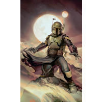 FOTOTAPETE BOBA FETT EPIC  - Grau, Design, Textil (150/250cm) - Star Wars