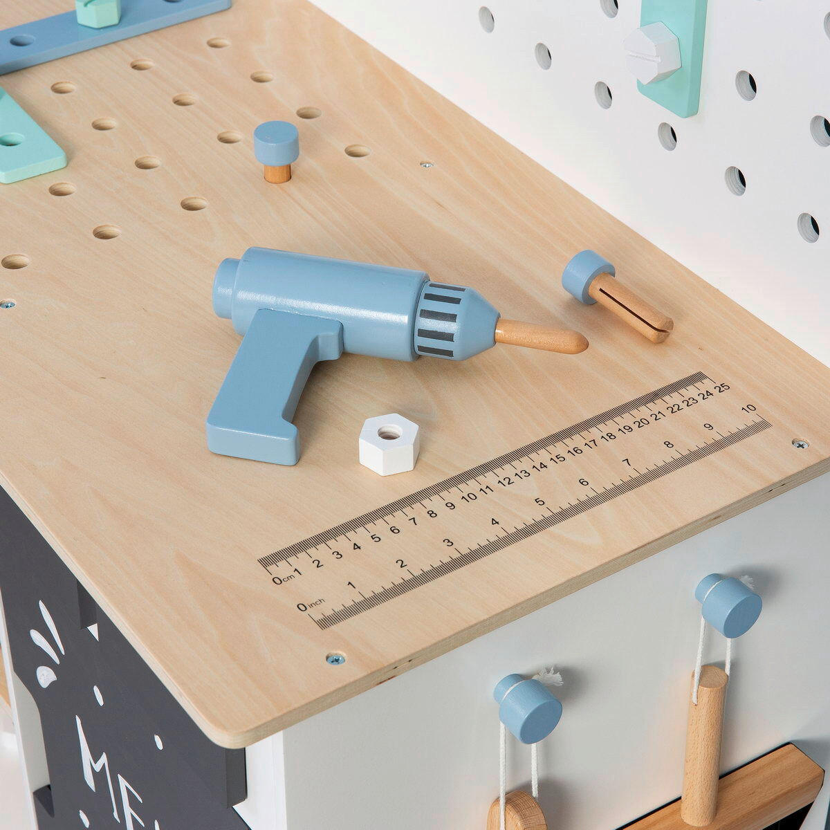 KINDERWERKBANK FAGUS  - Naturfarben/Weiß, Basics, Holz/Holzwerkstoff (66/42/90cm) - MUSTERKIND