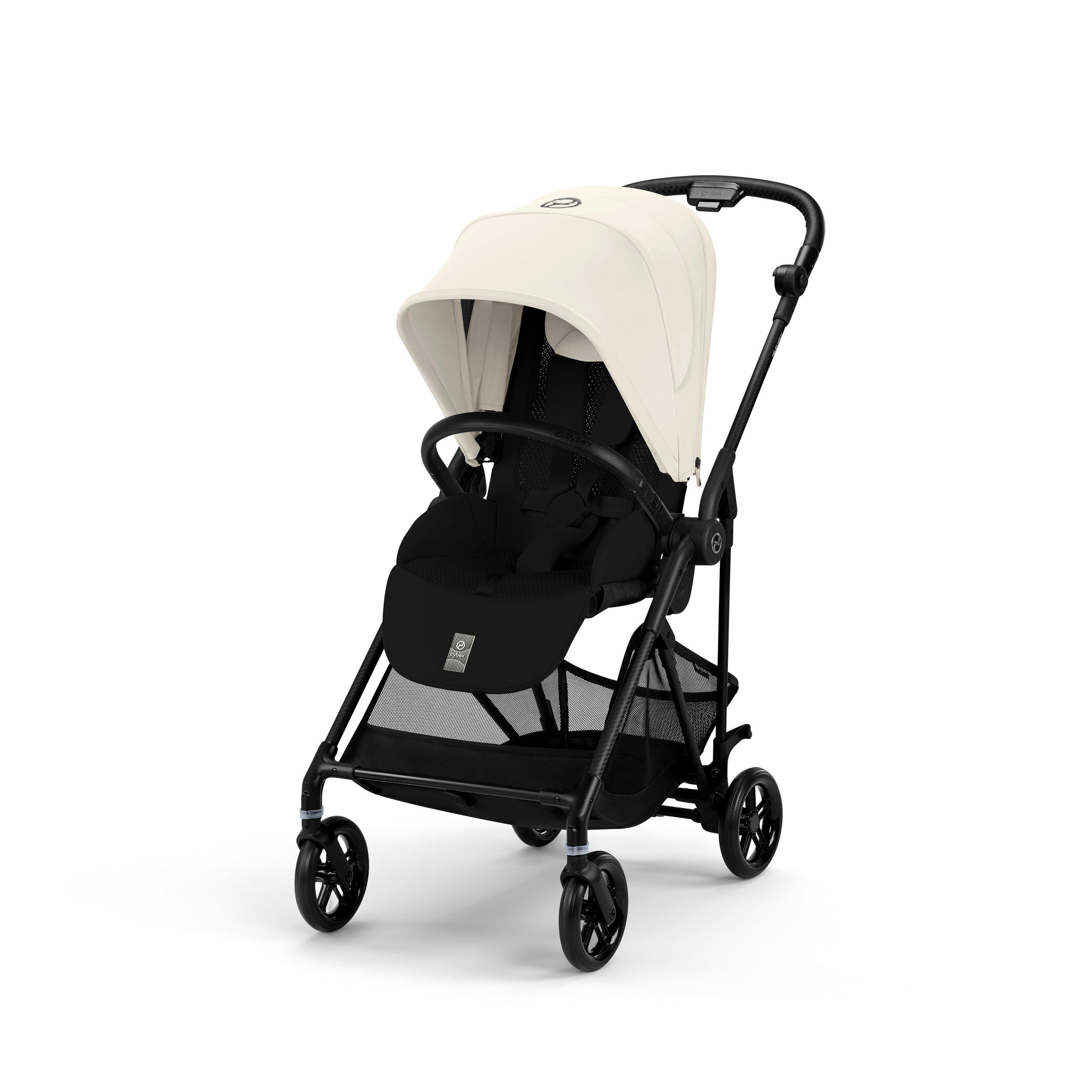 KINDERWAGEN Melio Carbon  - Schwarz/Weiß, Basics, Textil/Metall (82-91/49/96,5-107cm) - Cybex