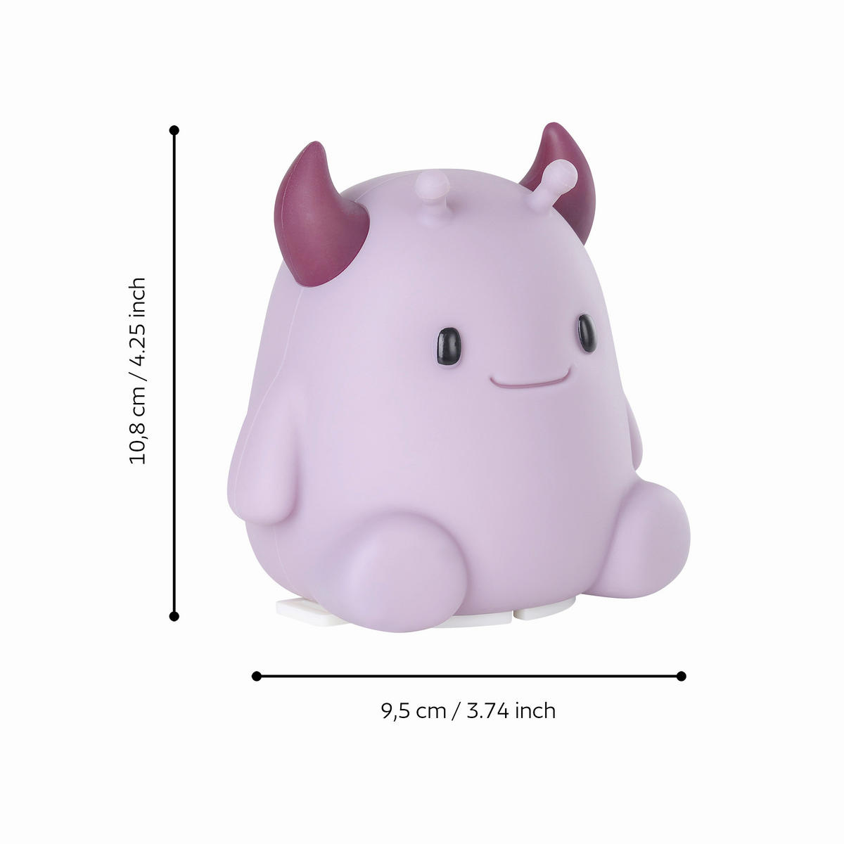 KINDER-NACHTLICHT 9,5/10,8 cm  - Violett/Weiß, Basics, Kunststoff (9,5/10,8cm)