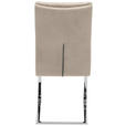 SCHWINGSTUHL in Stahl Mikrofaser - Sandfarben/Chromfarben, Design, Textil/Metall (47/100/64cm) - Novel