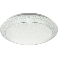 Plafonieră Cu Led 28 W  51/12 cm    - alb/străveziu, Konventionell, plastic/metal (51/12cm) - Globo
