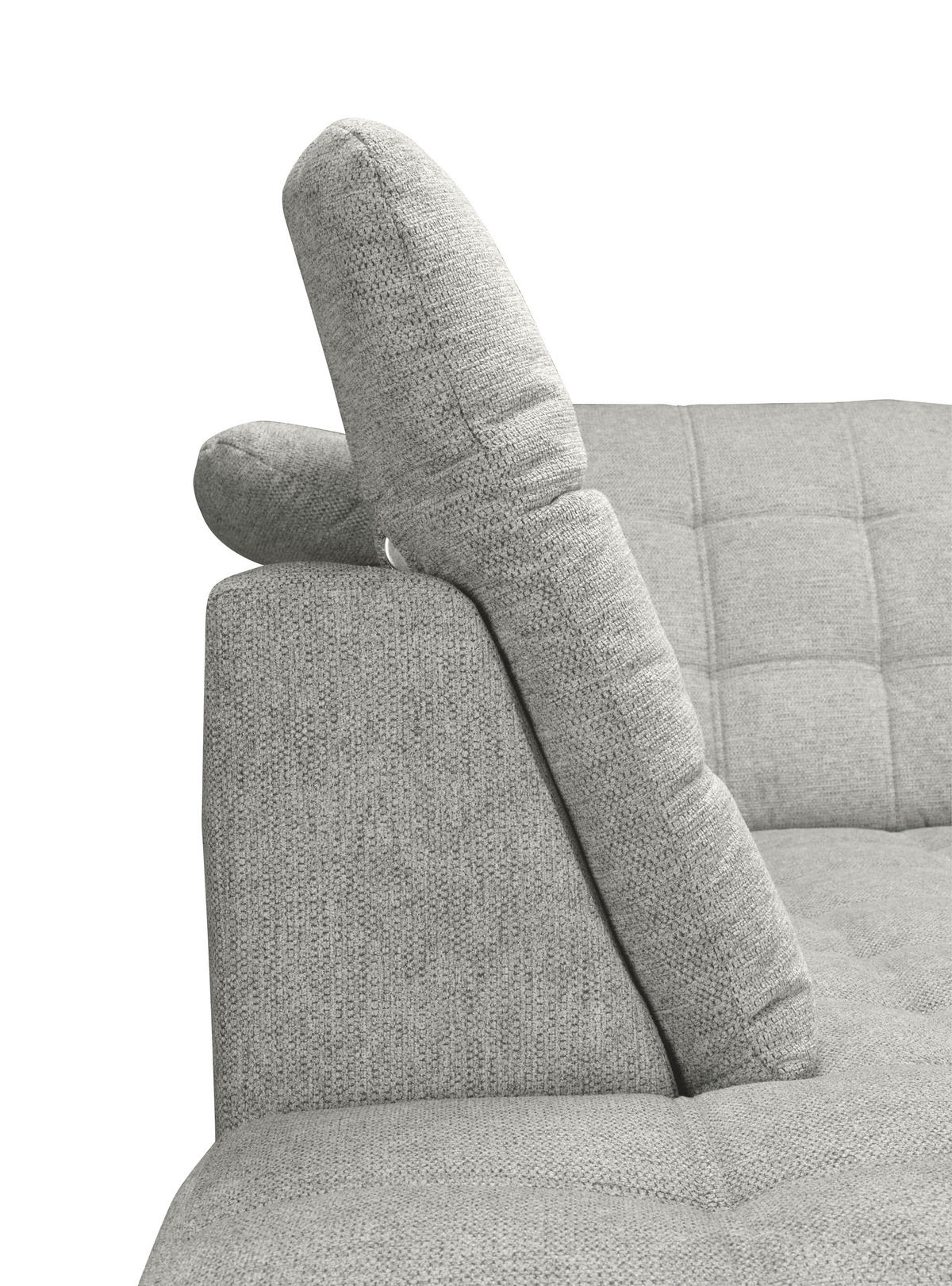 ECKSOFA Beige Chenille  - Chromfarben/Beige, KONVENTIONELL, Kunststoff/Textil (205/260cm) - Carryhome