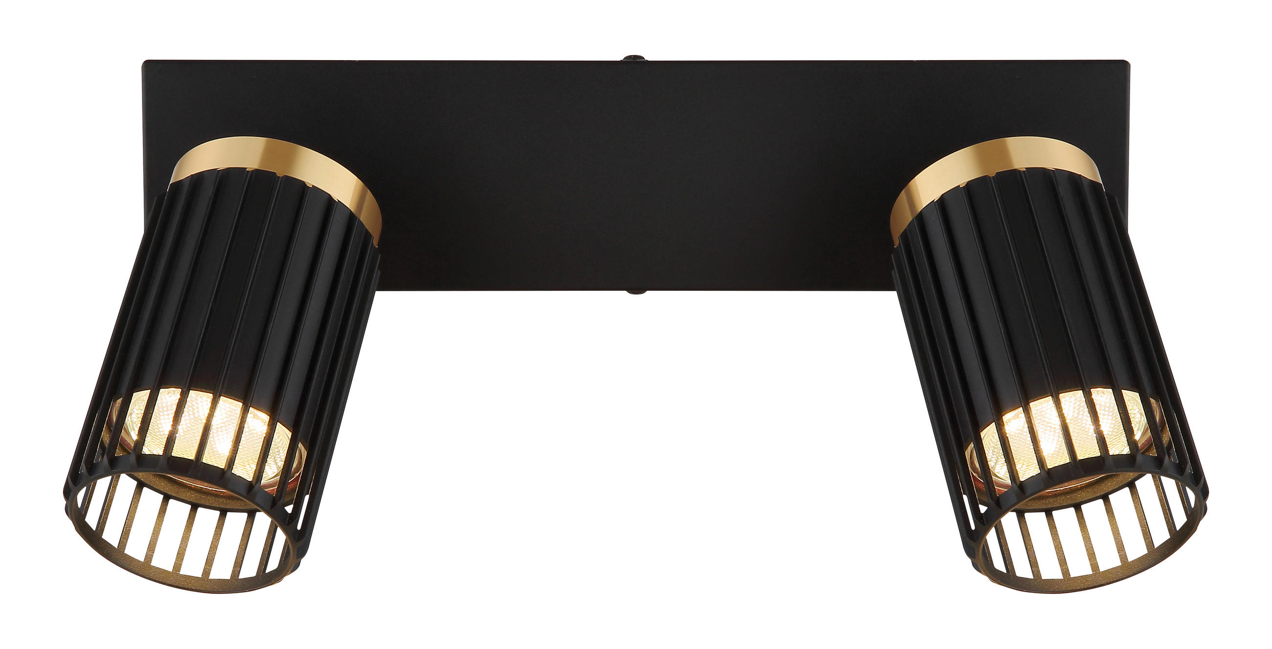 Globo Strahler Korben Schwarz, Gold 12.5x15.5x26 cm