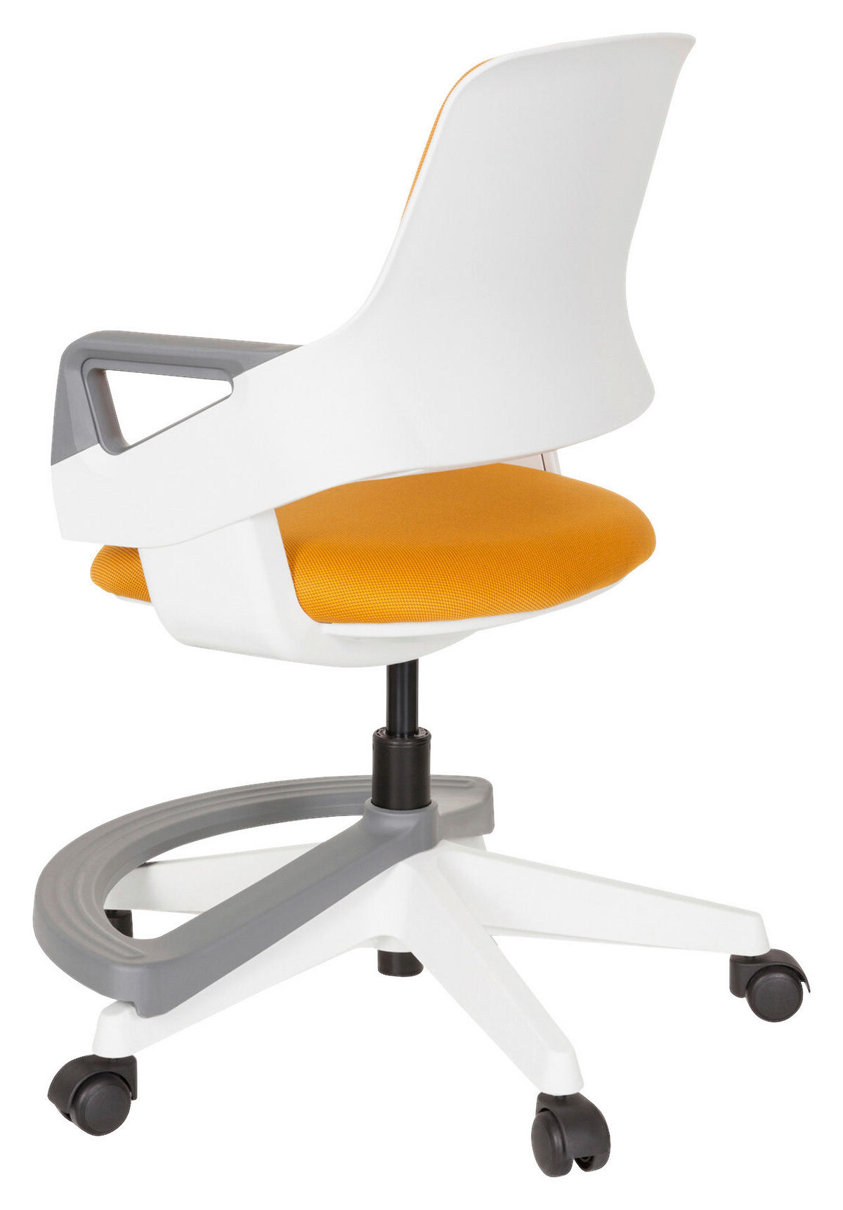 JUGENDDREHSTUHL Orange  - Weiß/Orange, Basics, Kunststoff (53/80-93/60cm) - MID.YOU