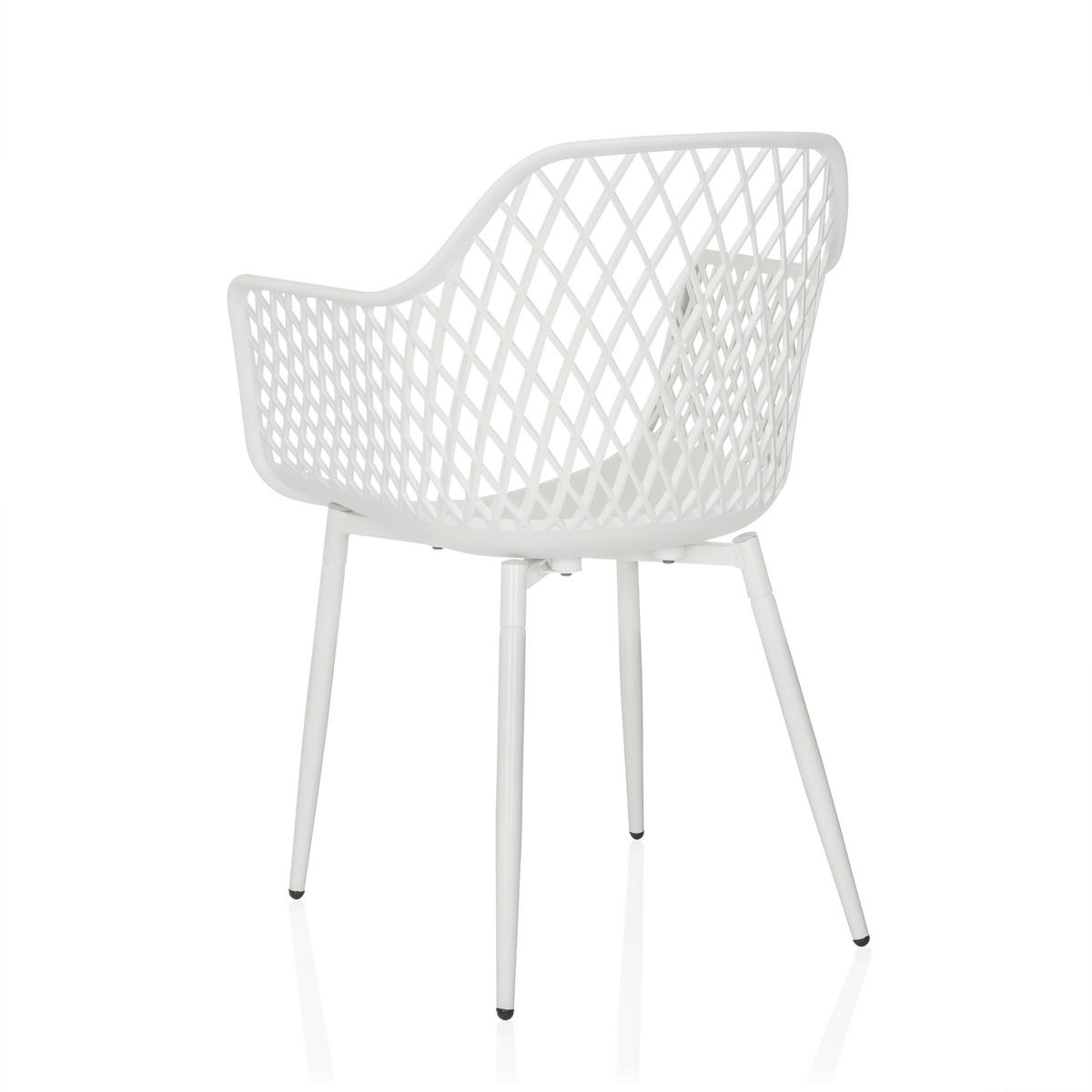 GARTENSTUHL Weiß  - Weiß, MODERN, Kunststoff/Metall (56/81/50cm) - MID.YOU