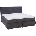 BOXSPRINGBETT 160/200 cm  in Dunkelgrau  - Dunkelgrau/Schwarz, KONVENTIONELL, Kunststoff/Textil (160/200cm) - Voleo