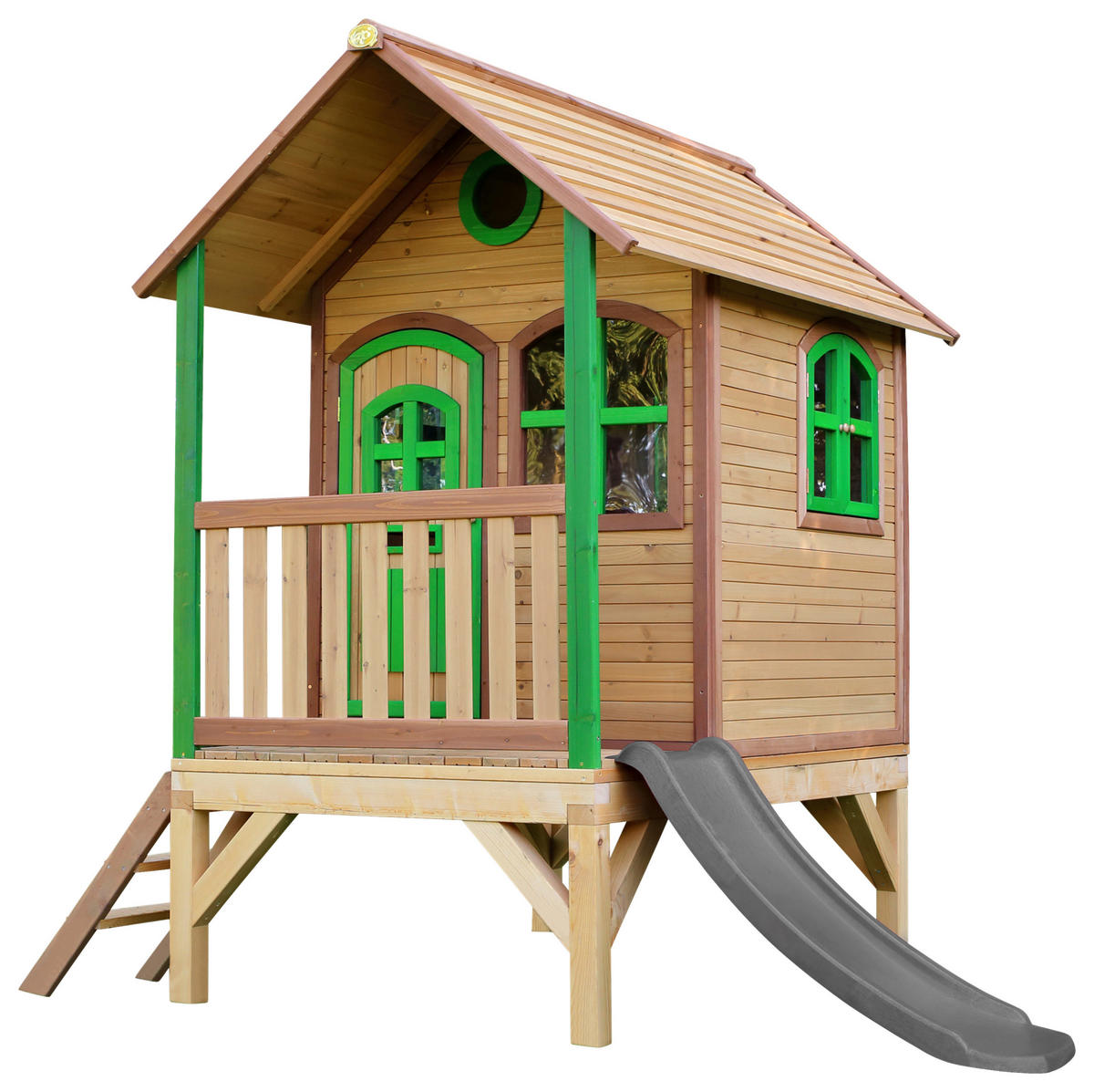 SPIELHAUS 287/231/191 cm  - Rot/Braun, KONVENTIONELL, Holz (287/231/191cm) - Ambia Garden