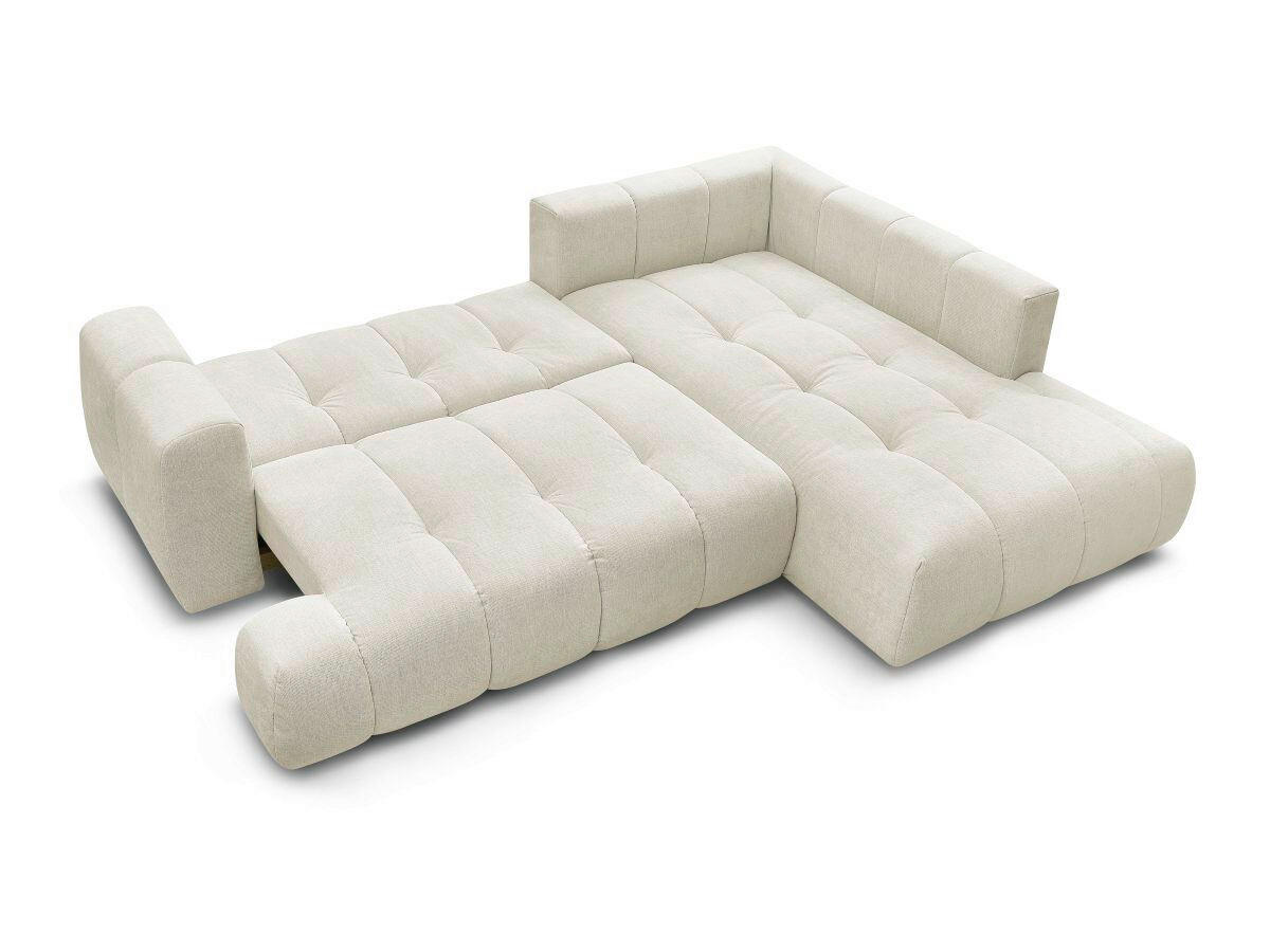 ECKSCHLAFSOFA FUJI Leinenoptik Beige  inkl.  - Beige/Schwarz, MODERN, Kunststoff/Textil (282/204cm)