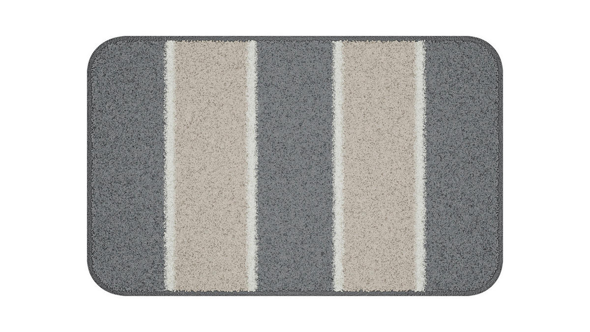 BADEMATTE Anthrazit 50/80 cm  - Anthrazit, Basics, Kunststoff/Textil (50/80cm) - Grund