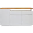 SIDEBOARD 170/92/41,5 cm  - Eichefarben/Weiß, KONVENTIONELL, Holz/Holzwerkstoff (170/92/41,5cm) - Novel