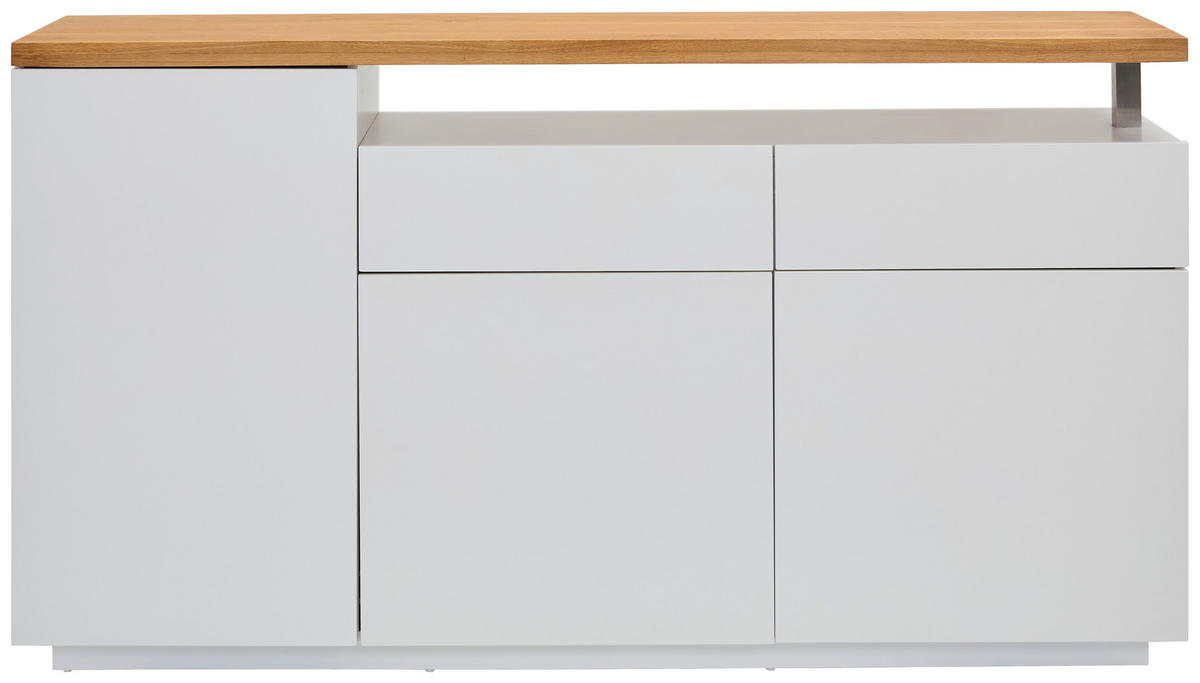 KOMODA S VRATIMA - boja hrasta/bela, Konvencionalno, drvo/pločasti materijal (170/92/41,5cm) - Novel