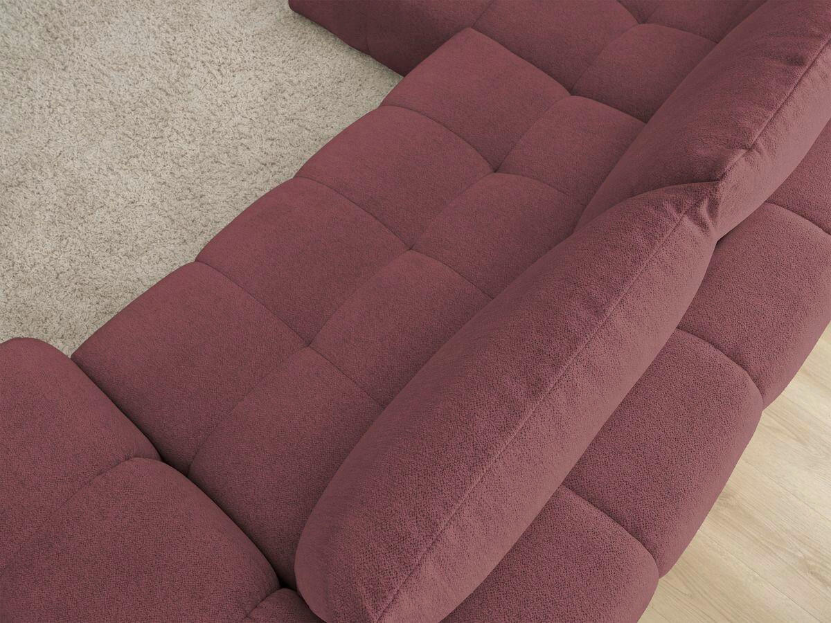 ECKSCHLAFSOFA EVEREST  mit Rücken echt, Armteil links, Armteil rechts Flachgewebe Rot  - Rot/Schwarz, MODERN, Kunststoff/Textil (180/318cm) - Livetastic