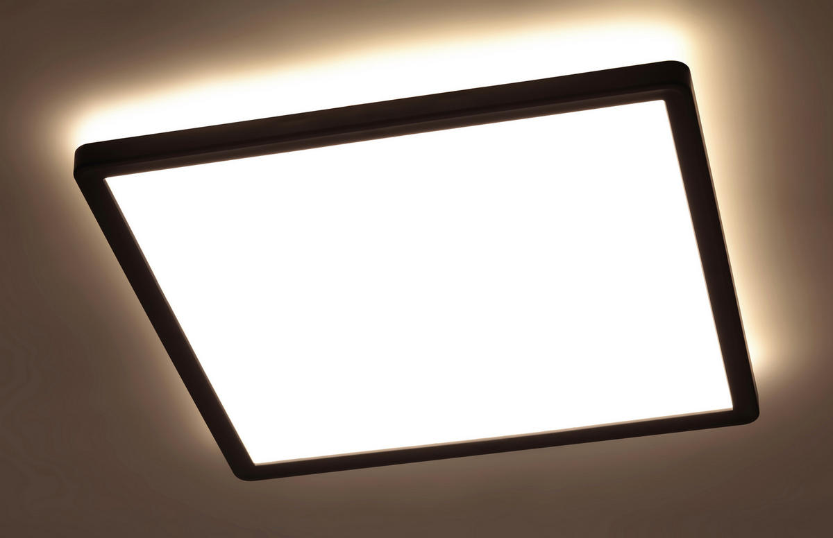 STROPNÍ LED SVÍTIDLO, 29,3/29,3/2,8 cm - bílá, Basics, plast (29,3/29,3/2,8cm) - Novel