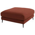 ECKSOFA  in Flachgewebe Rostfarben  177/253 cm  - Rostfarben/Schwarz, Design, Textil/Metall (177/253cm) - Dieter Knoll