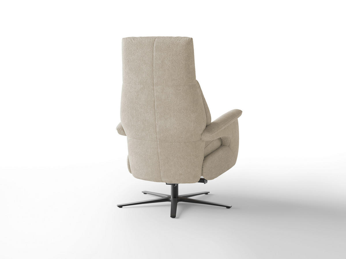 RELAXSESSEL Textil Silberfarben  - Silberfarben/Schwarz, Basics, Textil/Metall (75/110/85cm) - Sit & More