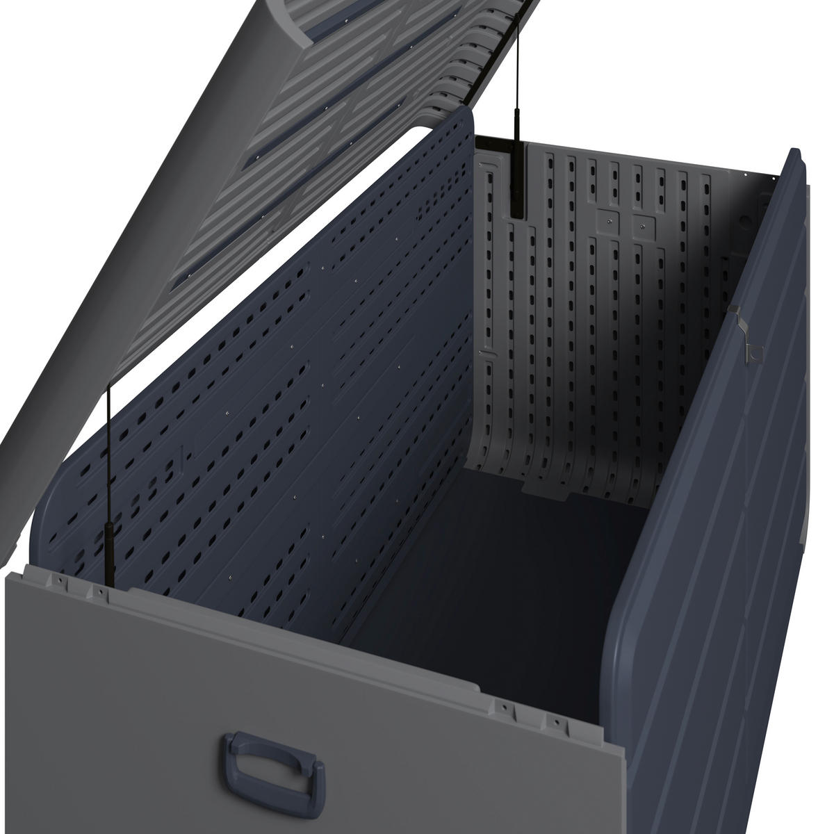 KISSENBOX 173/86/82 cm  - Anthrazit/Hellgrau, Design, Kunststoff/Metall (173/86/82cm) - Ambia Garden