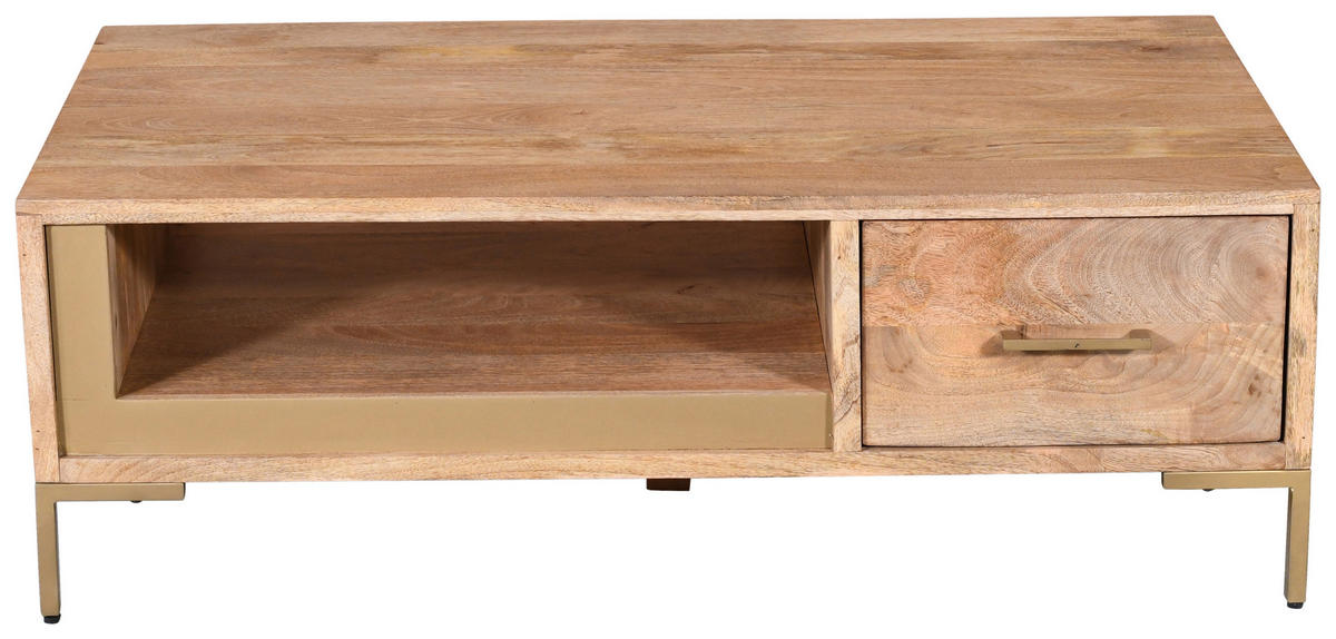 COUCHTISCH in Holz  - Naturfarben, Natur, Holz/Metall (130/45/70cm) - MID.YOU