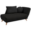 RÉCAMIERE in Flachgewebe Schwarz  - Schwarz, Design, Holz/Textil (205/87/94cm) - Bali