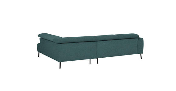 ECKSOFA  in Chenille Blau  280/205 cm  - Blau/Schwarz, Design, Textil/Metall (280/205cm) - Xora