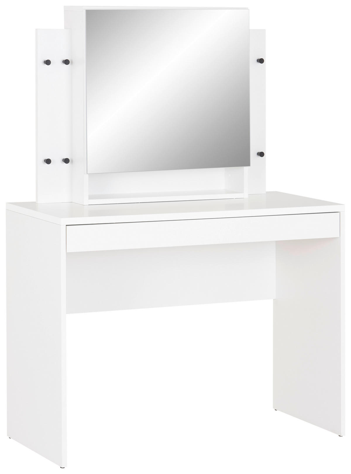 SCHMINKTISCH Weiß  - Weiß, MODERN, Holzwerkstoff (100/76/45cm) - Boxxx