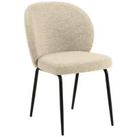 STUHL   Bouclé  - Beige/Creme, MODERN, Textil/Metall (52/85/57,5cm) - MID.YOU