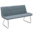 SITZBANK Lederlook Edelstahlfarben, Grau - Edelstahlfarben/Grau, Design, Textil/Metall (155/88/65cm) - Novel SITZBANK Lederlook Edelstahlfarben, Grau - Edelstahlfarben/Grau, Design, Textil/Metall (155/88/65cm) - Novel
