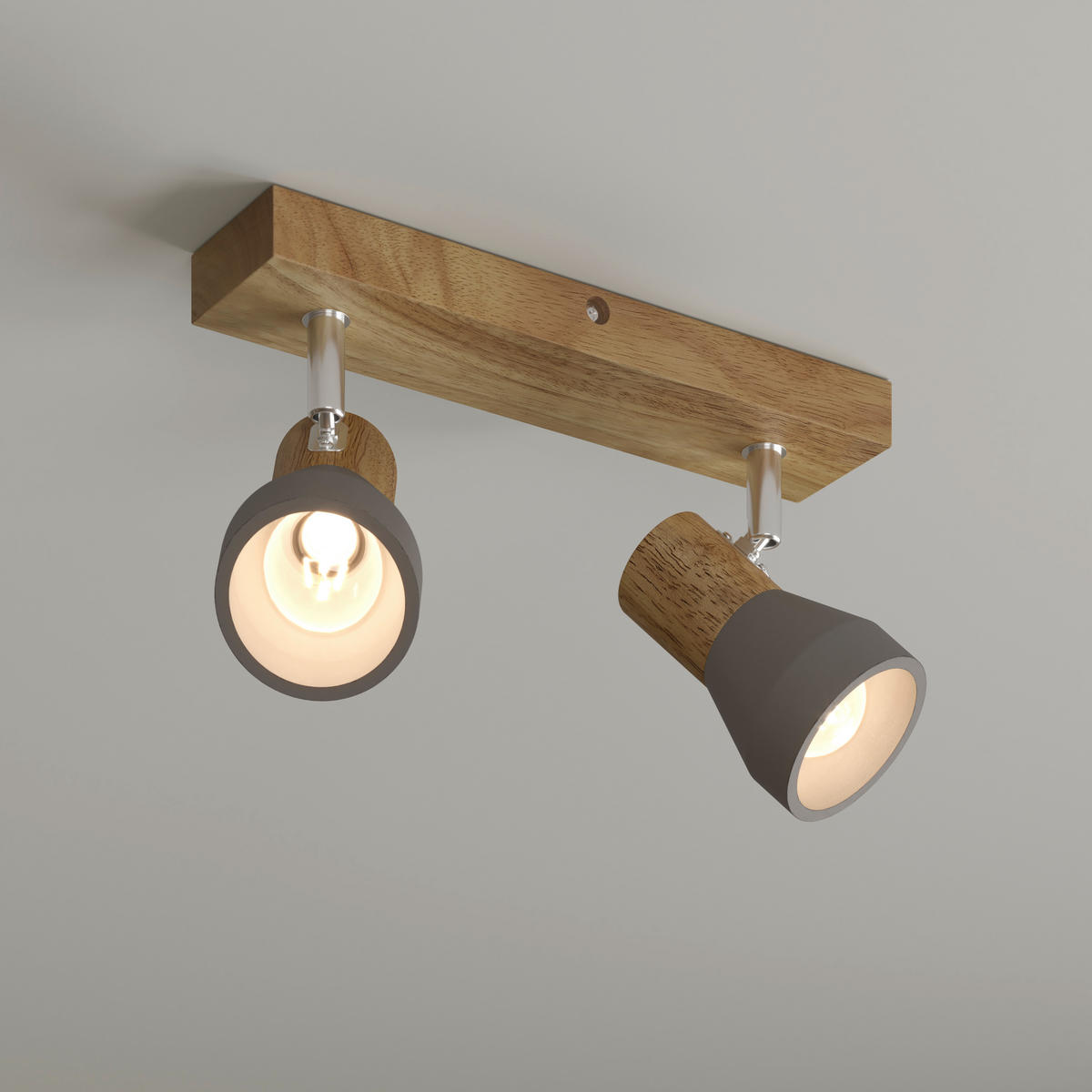 STRAHLER Alina 37/7,2/12,3 cm  - Eschefarben/Grau, Natur, Holz/Stein (37/7,2/12,3cm) - Novel