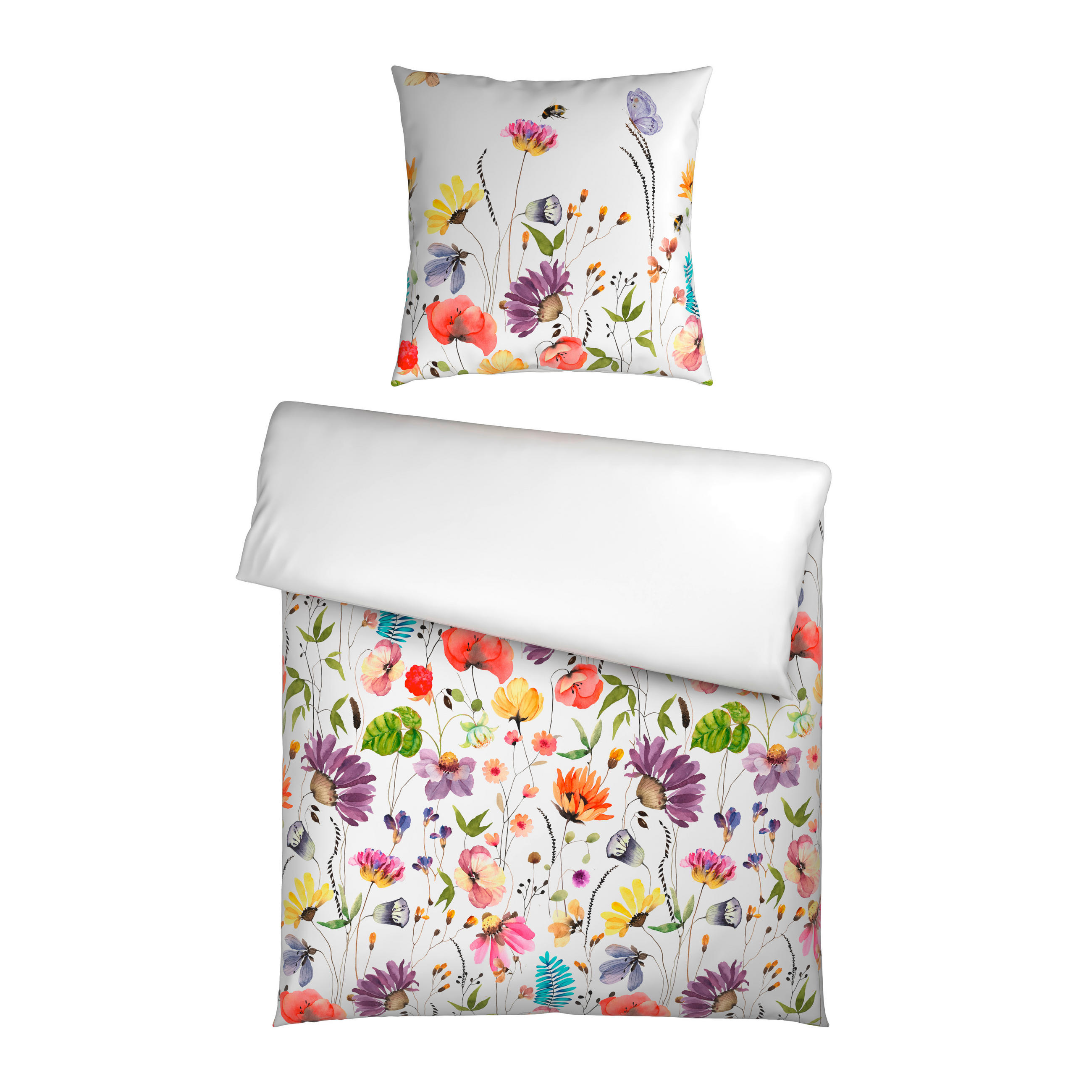 WENDEBETTWÄSCHE Satin 155/220 cm  - Multicolor, Textil (155/220cm) - Novel