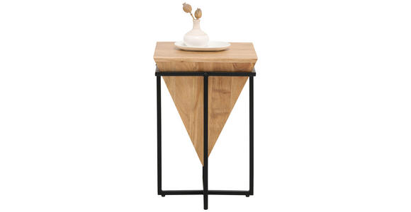 BEISTELLTISCH in Holz, Metall 36/36/56 cm  - Schwarz/Akaziefarben, Trend, Holz/Metall (36/36/56cm) - Ambia Home