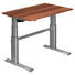 SCHREIBTISCH - Silberfarben/Zwetschgefarben, Design, Holzwerkstoff/Metall (120/66-130/80cm) SCHREIBTISCH - Silberfarben/Zwetschgefarben, Design, Holzwerkstoff/Metall (120/66-130/80cm)