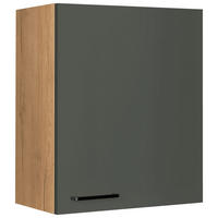 KÜCHENOBERSCHRANK 60/72/35 cm  in Grün, Eichefarben  - Eichefarben/Schwarz, MODERN, Holzwerkstoff/Metall (60/72/35cm) - Nobilia