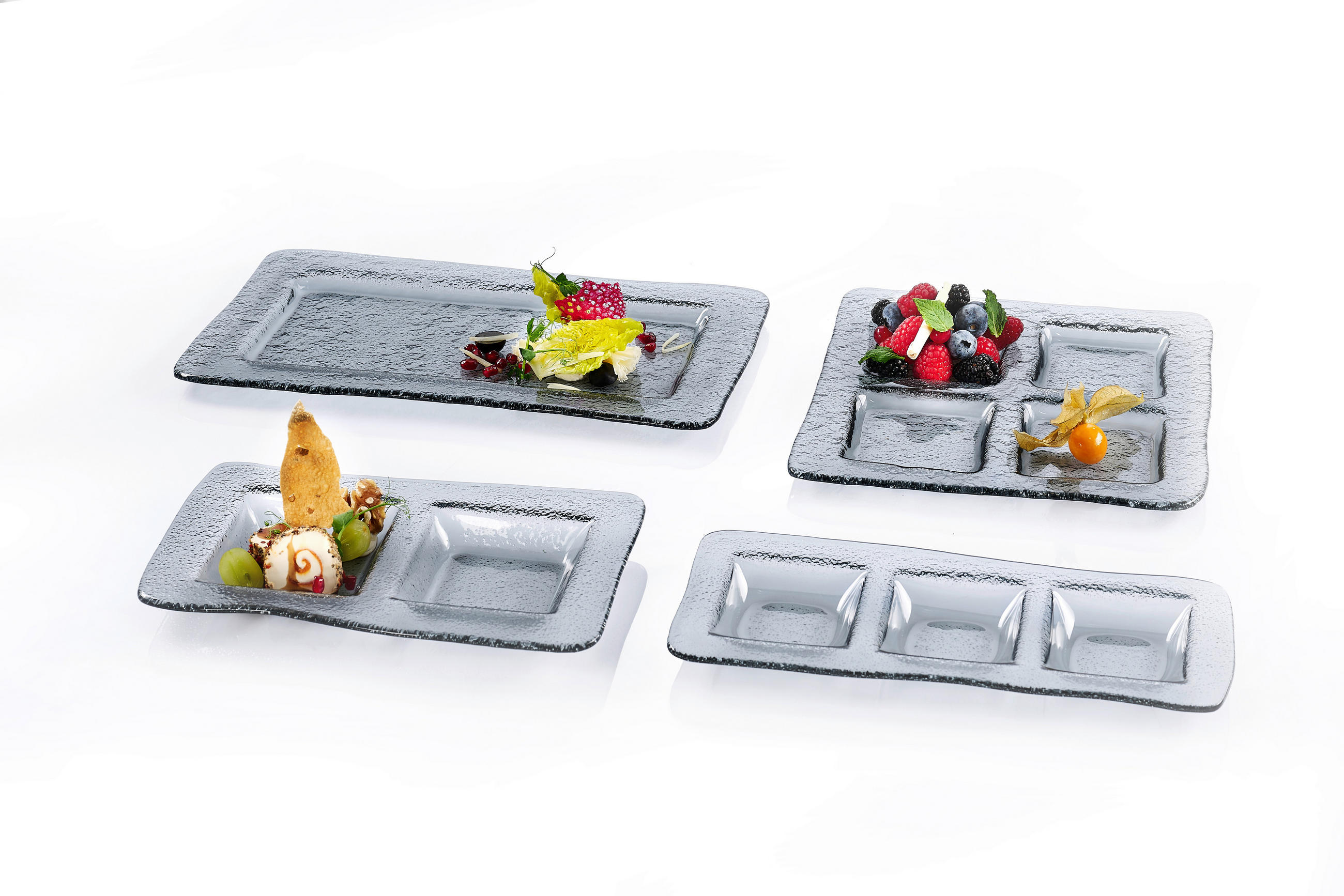 TELLER Grau Nox Smoke  - Grau, Basics, Glas (33/18/1,5cm) - Ritzenhoff Breker