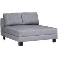 LIEGE in Velours Grau  - Eiche dunkel/Grau, MODERN, Holz/Textil (137/72/155cm) - Joka