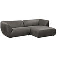 ECKSOFA in Lederlook Anthrazit  - Anthrazit/Schwarz, KONVENTIONELL, Kunststoff/Textil (278/175cm) - Carryhome