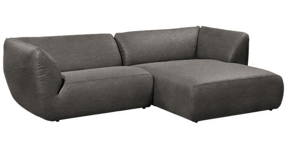 ECKSOFA in Lederlook Anthrazit  - Anthrazit/Schwarz, KONVENTIONELL, Kunststoff/Textil (278/175cm) - Carryhome