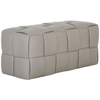 HOCKERBANK 102/42/42 cm Samt Taupe  - Taupe, Trend, Textil (102/42/42cm) - Xora