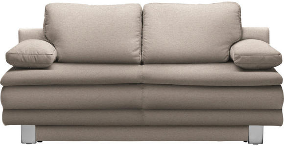 SCHLAFSOFA in Beige  - Chromfarben/Beige, Design, Textil/Metall (194/96/86cm) - Novel