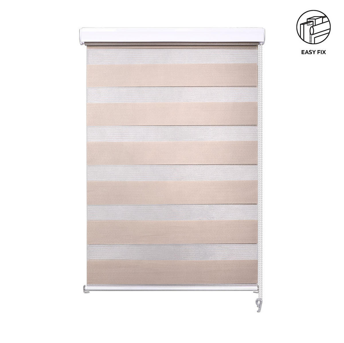 DVOJNI ROLO  pol prosojno  120/160 cm    - svetlo rjava, Basics, tekstil (120/160cm) - Boxxx