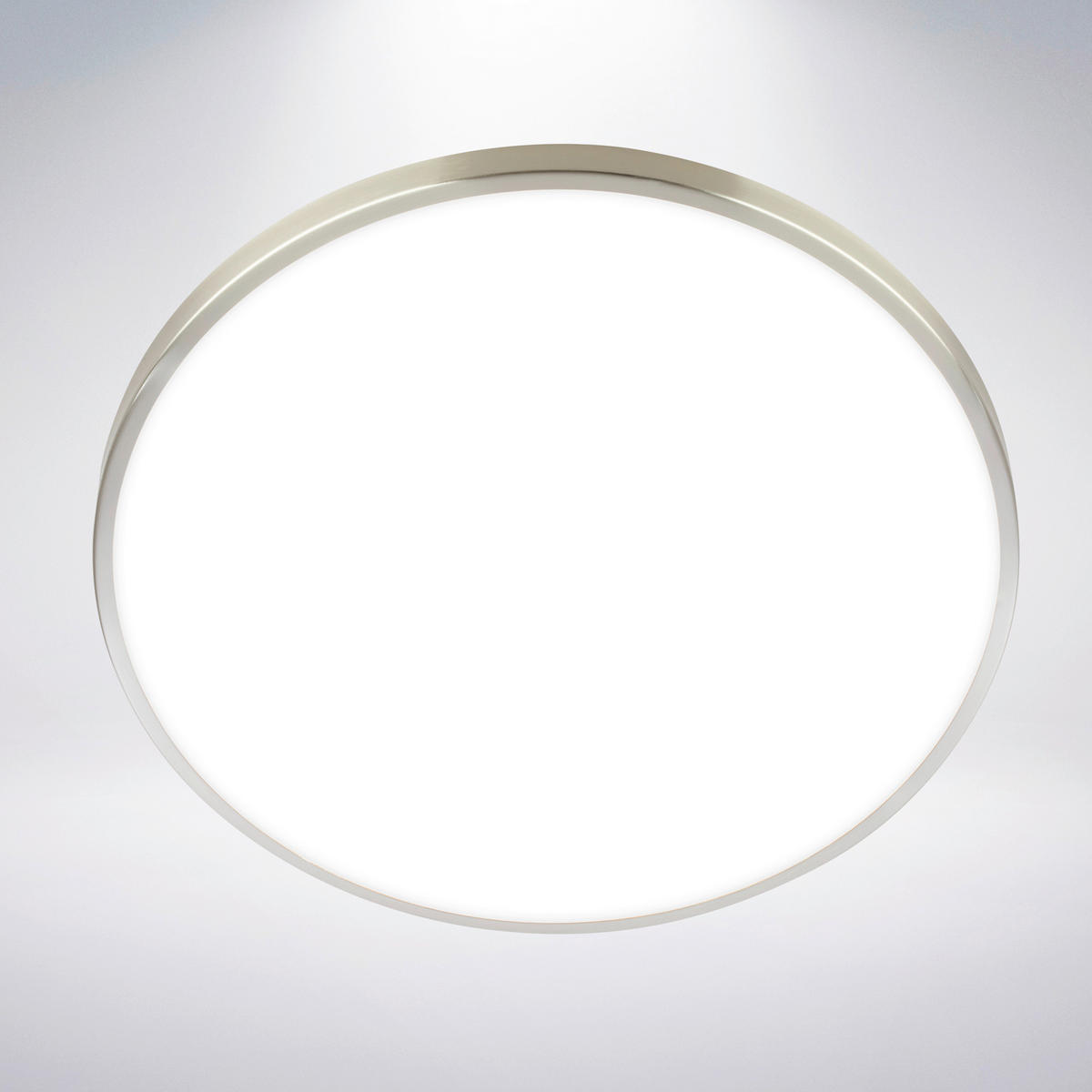 LED-DECKENLEUCHTE Kaida 38/6.5 cm   - Nickelfarben, Basics, Kunststoff/Metall (38/6.5cm)