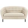 2-SITZER-SOFA in Bouclé Creme  - Creme/Schwarz, Design, Textil/Metall (150/78/84cm) - MID.YOU
