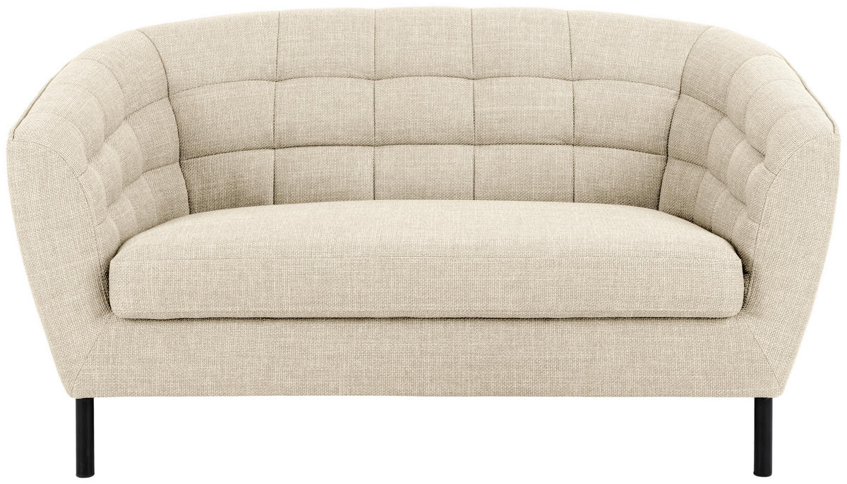 CANAPEA CU 2 LOCURI textil crem  - crem/negru, Design, metal/textil (150/78/84cm) - MID.YOU