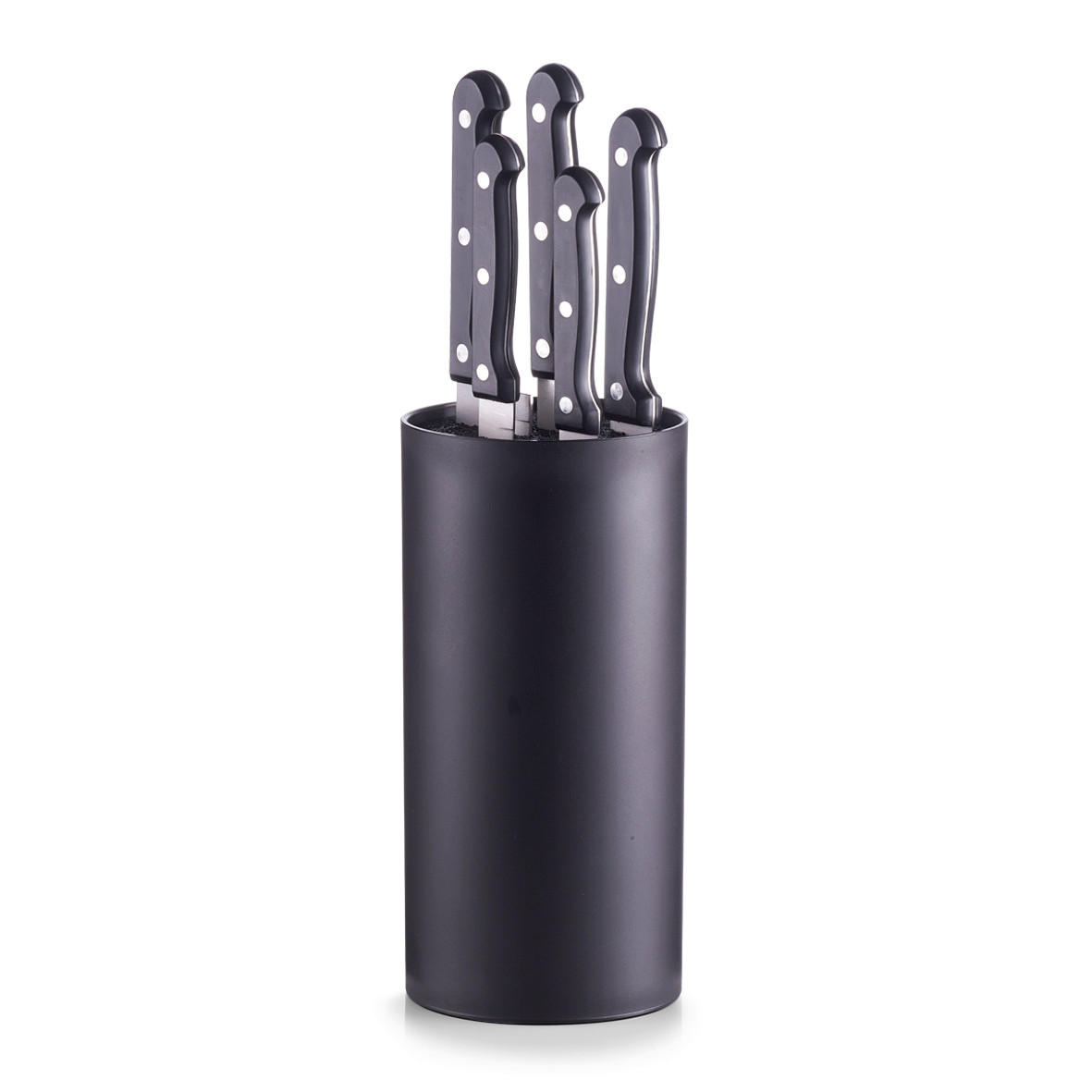 MESSERBLOCK 6-teilig  - Schwarz, Basics, Kunststoff/Metall (11cm) - Zeller Present