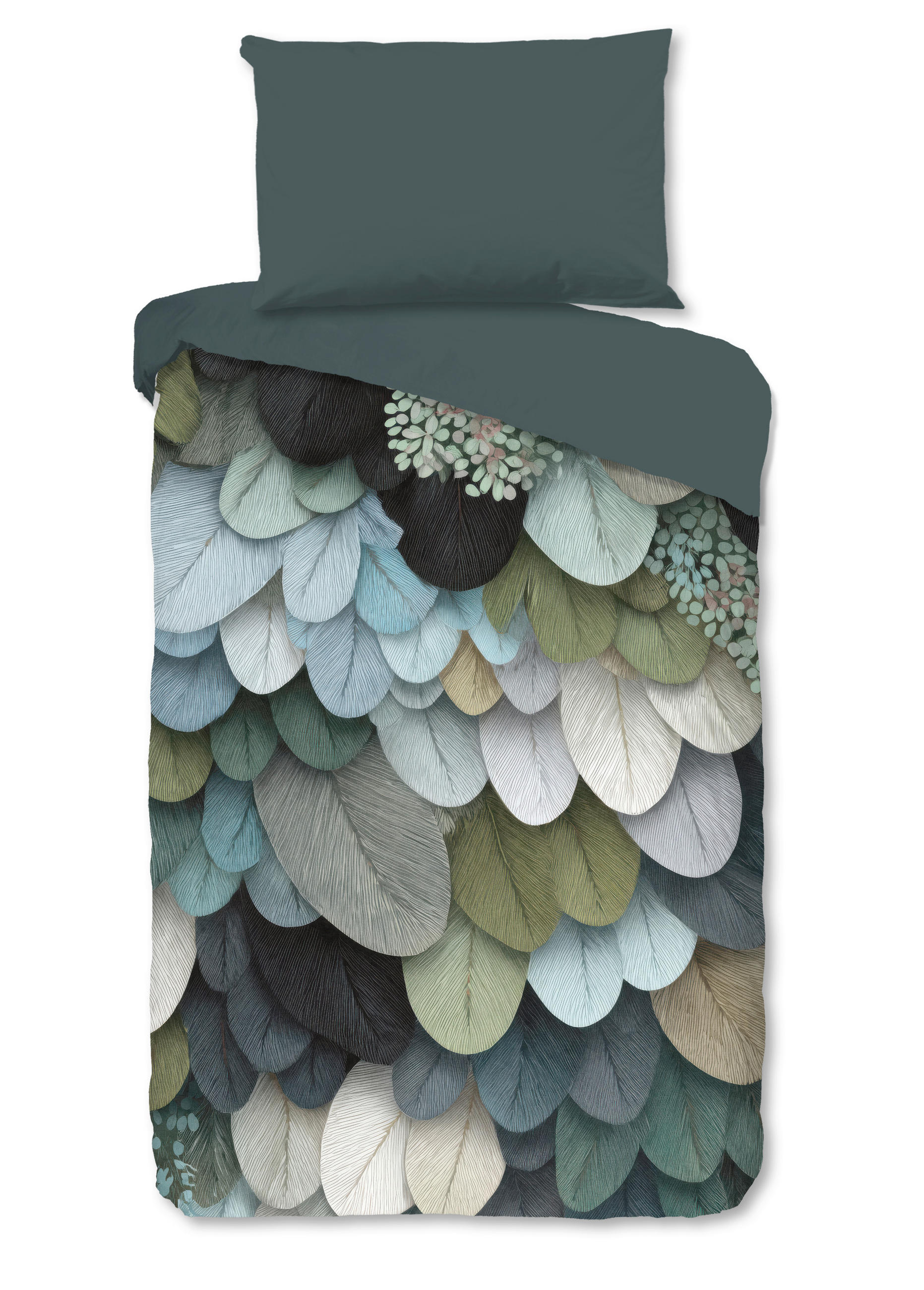 WENDEBETTWÄSCHE 2-teilig Good Morning Renforcé 140/200 cm  - Blau/Pastellblau, Basics, Textil (140/200cm)