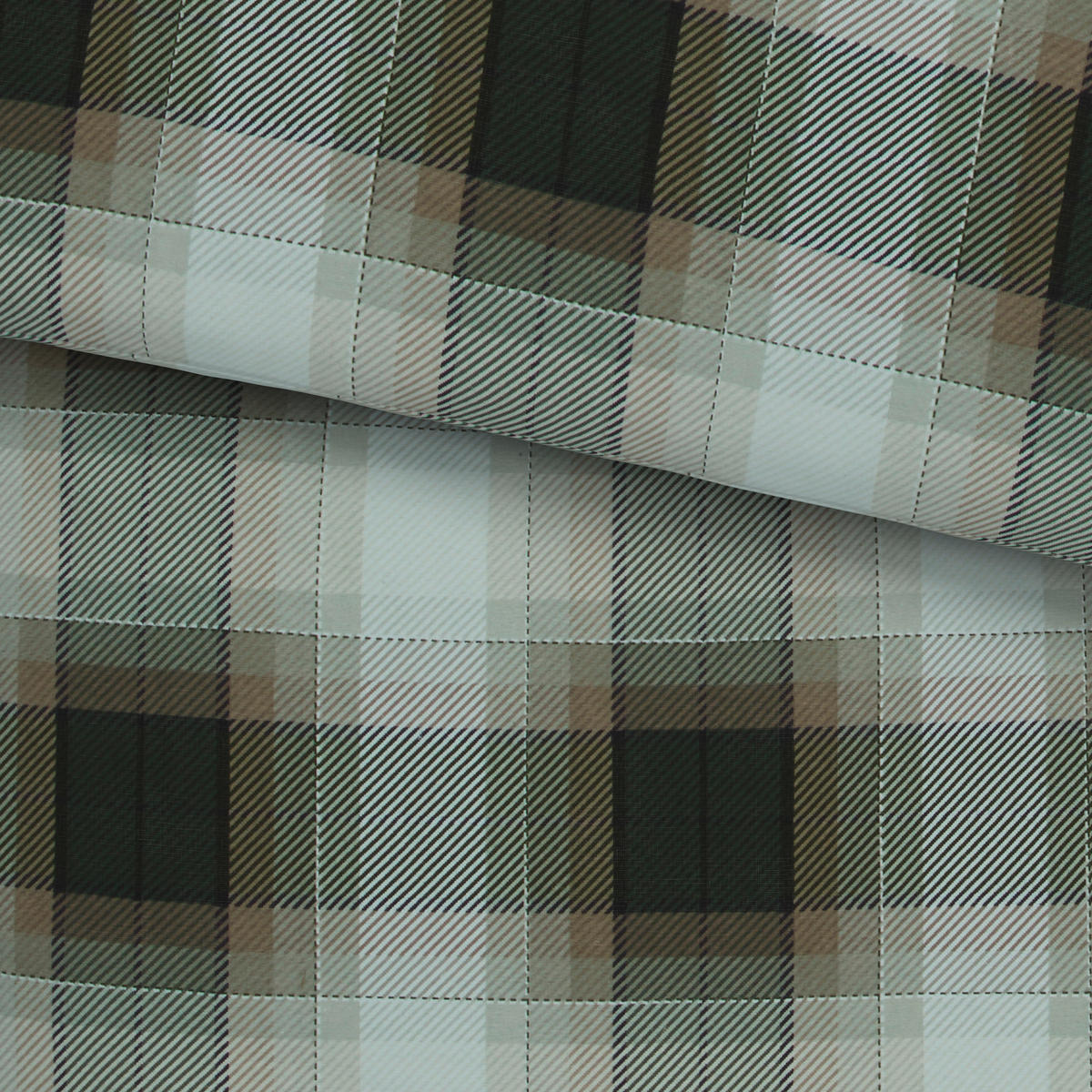 POSTEĽNÁ BIELIZEŇ, flanel, prírodná farba, olivovozelená, 140/200 cm - olivovozelená/prírodná farba, Konventionell, textil (140/200cm) - S. Oliver