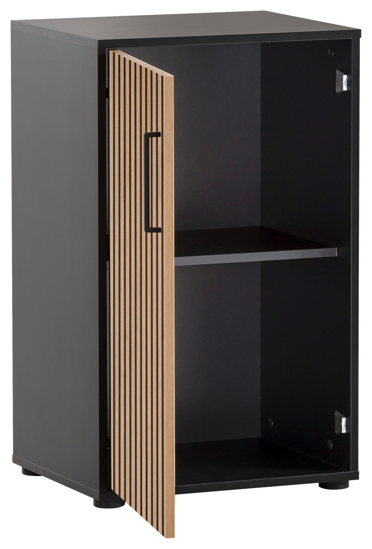 AKTENSCHRANK Schwarz  - Schwarz/Eiche Artisan, MODERN, Holzwerkstoff (50,95/83,6/41cm) - MID.YOU