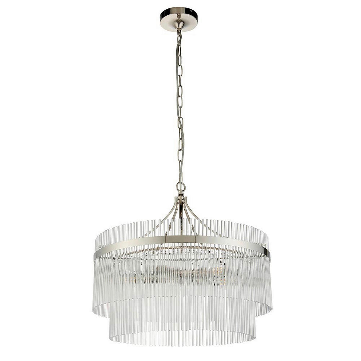 KRISTALL-HÄNGELEUCHTE 50/62-200 cm   - Transparent, KONVENTIONELL, Glas (50/62-200cm)