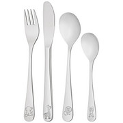 KINDERBESTECK 4-teilig - Edelstahlfarben, Basics - MY BABY LOU