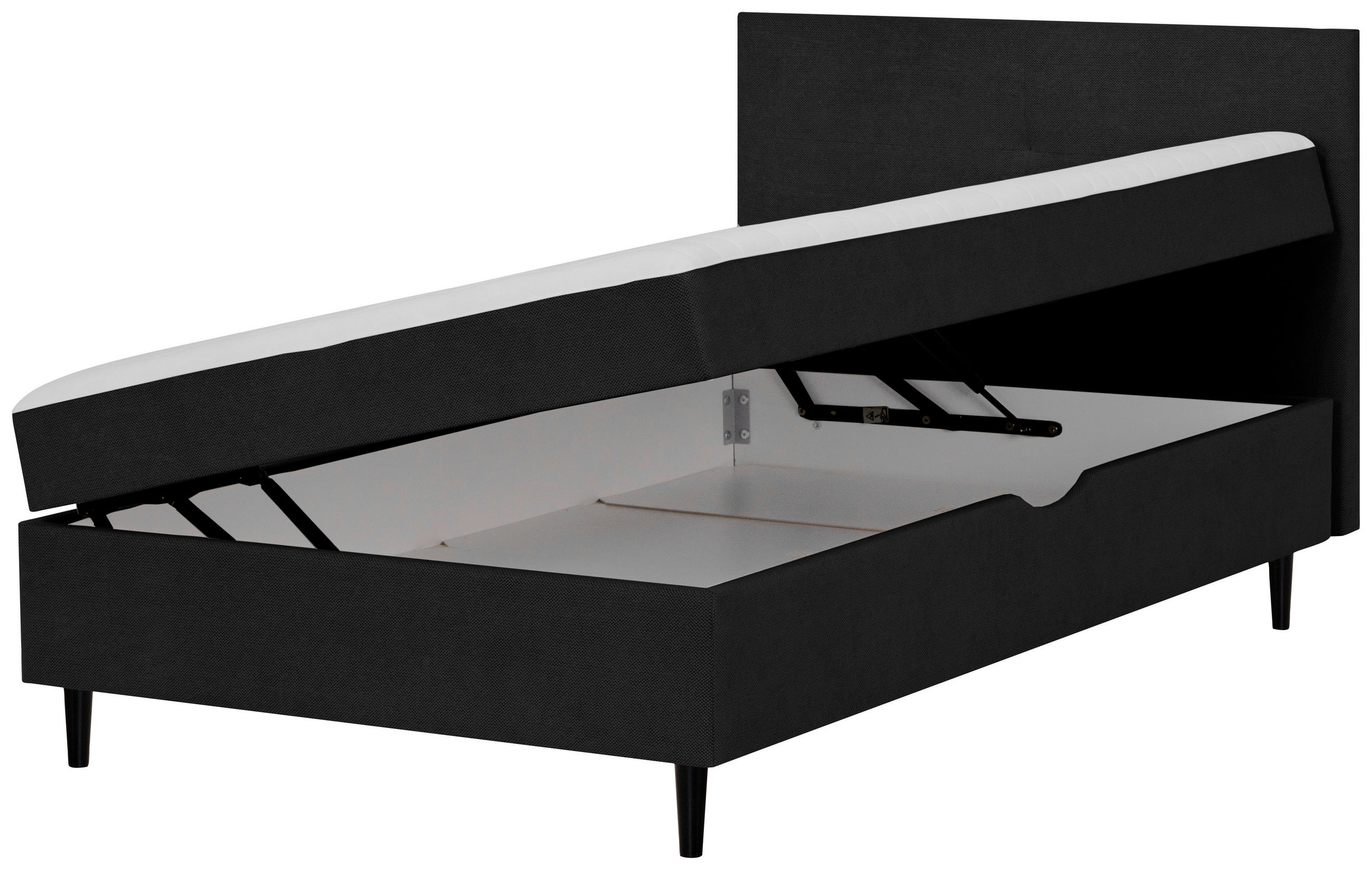 BOXBETT 120/200 cm  in Schwarz  - Schwarz, KONVENTIONELL, Textil (120/200cm) - P & B