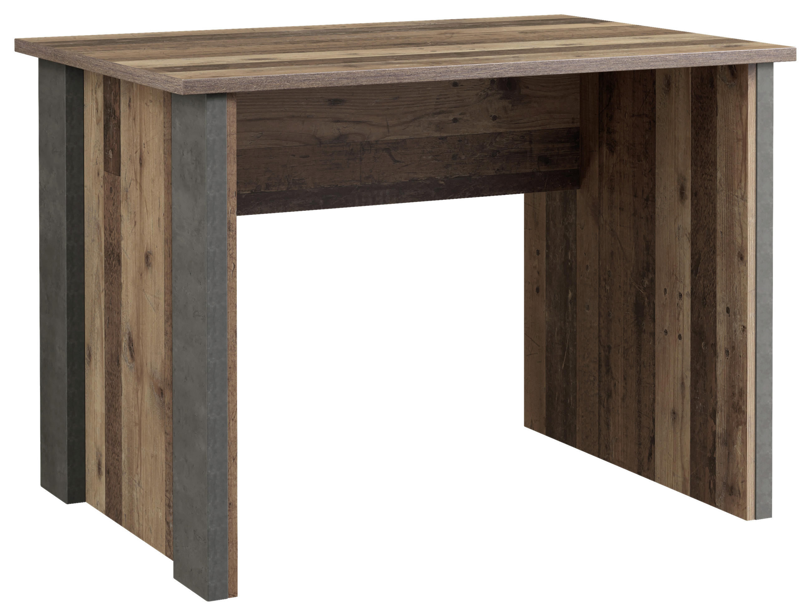 Schreibtisch "Cliff" , Braun, Dunkelgrau - Dunkelgrau/Braun, KONVENTIONELL, Kunststoff/Metall (103/70/73.5cm) - MID.YOU